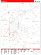 Fort Smith Digital Map Red Line Style